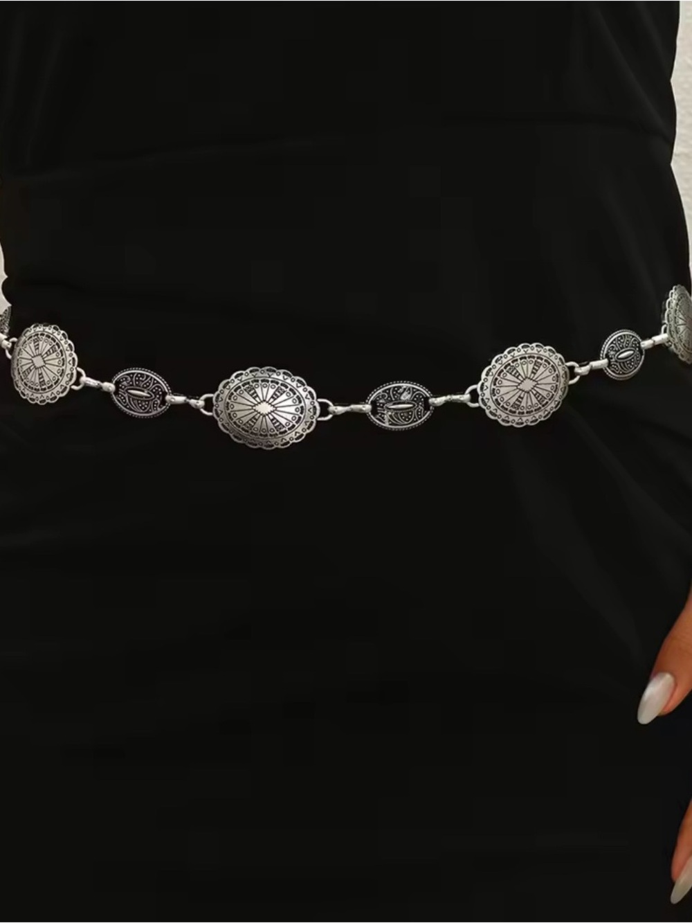 Retro boho women’s belt waist chain belt 42”